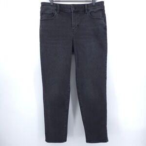 Talbots Womens Jeans Everyday Relaxed 10 Black Aspen Wash Denim Stretch